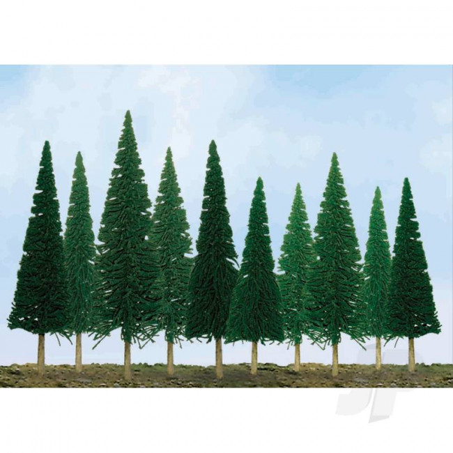 JTT 92003 Scenic-Pine, 4" to 6", HO-Scale, (24 pack) Trees For Scenic Diorama Model Trains