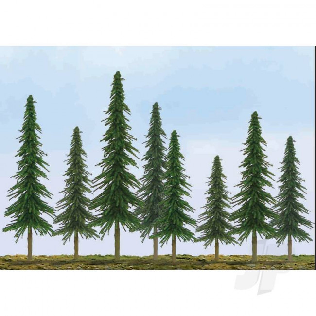 JTT 92025 Econo-Spruce, 1" to 2", Z-Scale, (55 pack) Trees For Scenic Diorama Model Trains