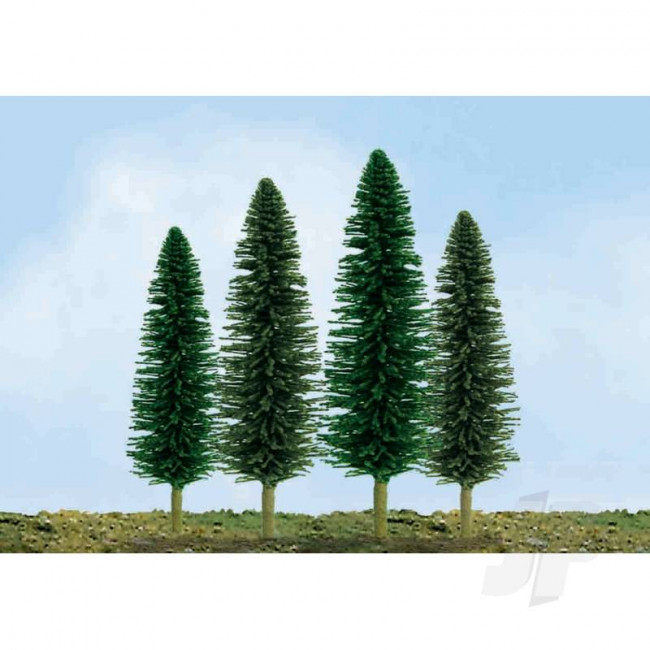 JTT 92031 Econo-Cedar, 4" to 6", HO-Scale, (24 pack) Trees For Scenic Diorama Model Trains