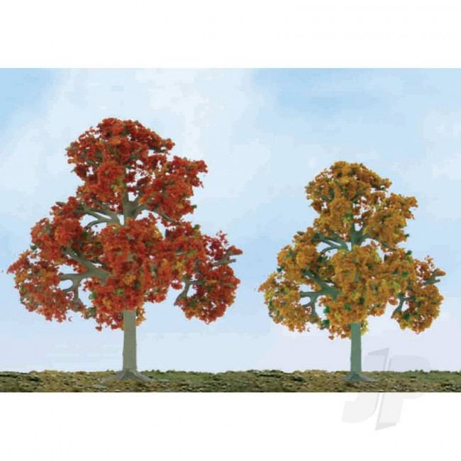 JTT 92110 Scenic Fall Deciduous, 2" to 2.5", N-Scale, (9 pack) Trees For Scenic Diorama Model Trains