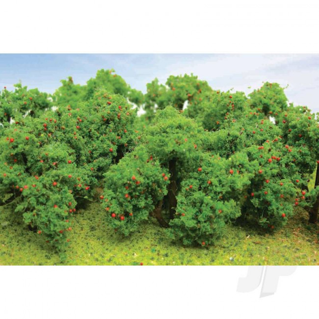 JTT 92122 Apple Tree Grove, 2" to 2-1/4" Tall, (6 pack) For Scenic Diorama Model Trains