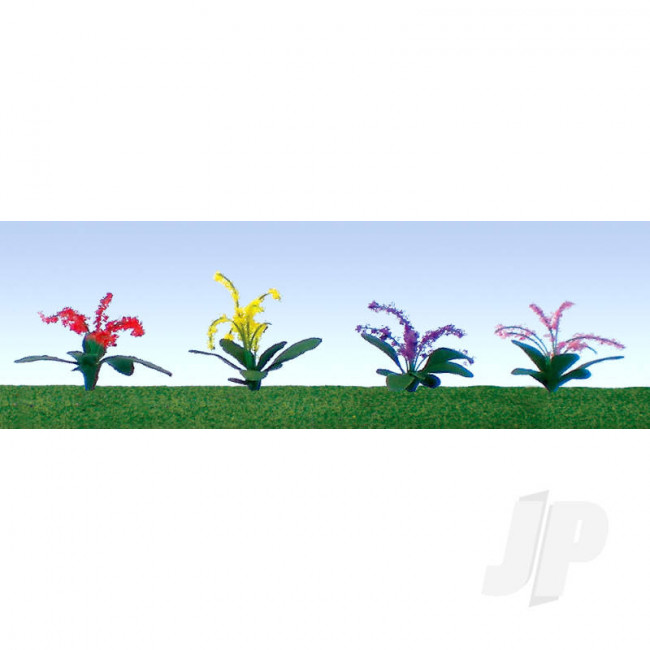 JTT 95550 Petunias Assorted, 3/8", HO-Scale, (30 pack) For Scenic Diorama Model Trains