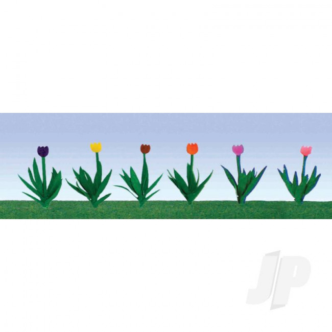 JTT 95554 Tulips, 1/2", HO-scale, (36 pack) For Scenic Diorama Model Trains