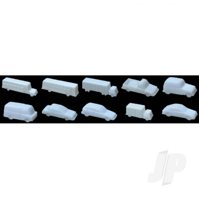 JTT 97004 Mixed Styles, White, 1/16"=1'-0" 1/200, (10 pack) For Scenic Diorama Model Trains