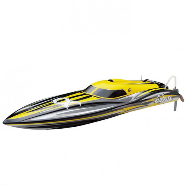 Joysway Alpha RC Brushless Model Racing Boat - ARTR (no Batt/Charger) - Yellow