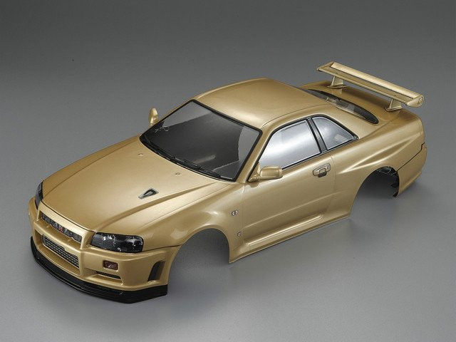 Killerbody RC Car Nissan Skyline R34 195mm Finished Body-Gold