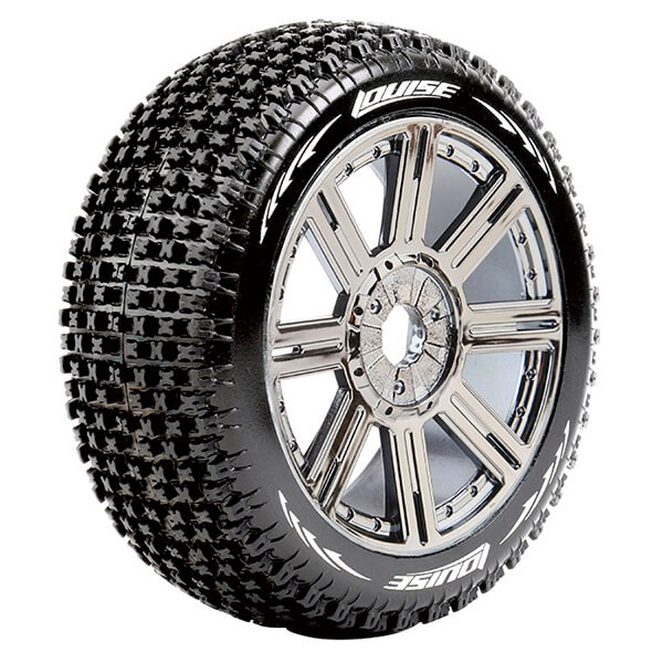 Louise RC B-Pirate 1/8 Soft (17mm Hex) Wheels & Tyres (Pair)