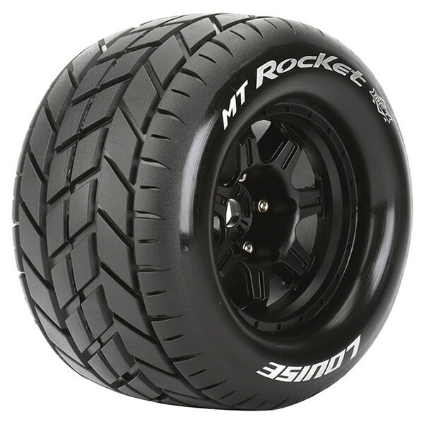 Louise RC MT-Rocket 1/8 Sport 0 ET (17mm Hex) E-Revo Wheels & Tyres (Pair)