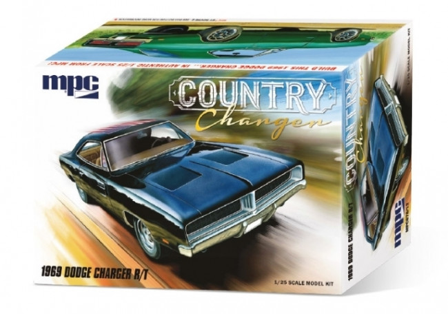 1969 Dodge Charger R/T 1:25 Scale MPC Highly Detailed Plastic Car Kit 