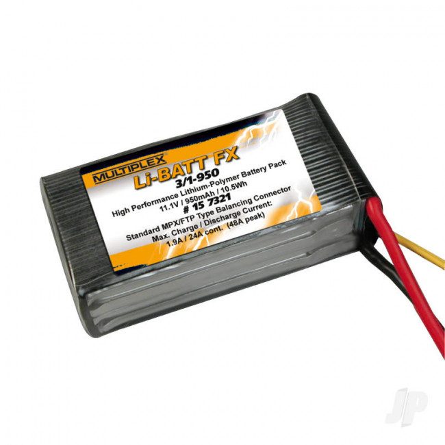 Multiplex LI-BATT Fx 950mAh 11.1V (M6) 157321 LiPo Battery
