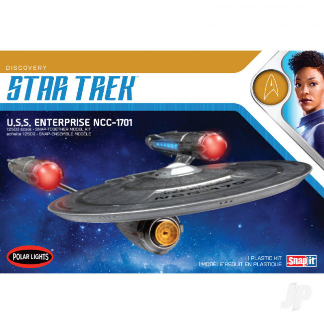 Star Trek Discovery USS Enterprise NCC-1701 Snap 2T Polar Lights 1:2500 Scale Plastic Kit