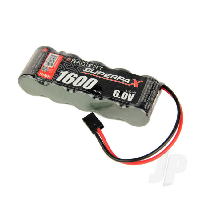 Radient NiMH Battery 6.0V 1600mAh 2/3A SBS-Flat Rx Pack