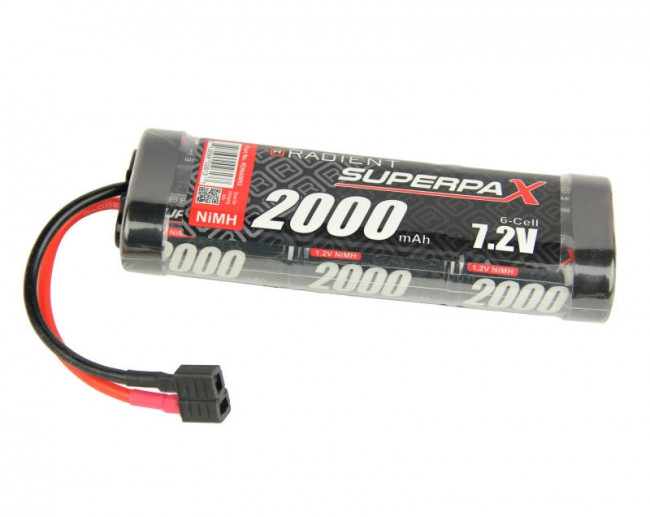 Superpax 6 Cell SC 2000mAh 7.2V NiMH Battery Pack Deans T-style Plug 