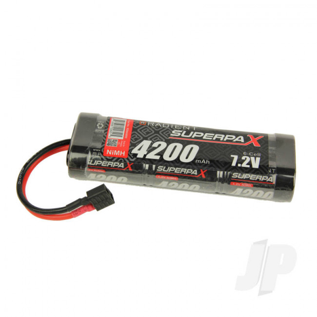 Radient NiMH Battery 7.2V 4200mAh SC Stick Pack Deans HCT T-Style Connector Plug