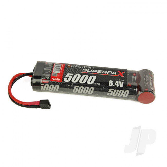 Radient NiMH Battery 8.4V 5000mAh SC 6-1 Stick Pack Deans HCT T-style Connector Plug