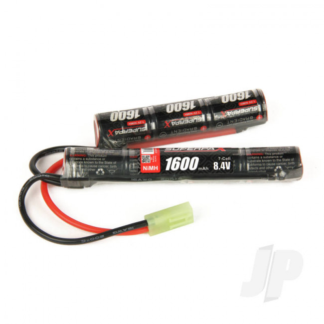 Radient NiMH Battery 8.4V 1600mAh 2/3A Saddle-Stick Pack Mini Tamiya Connector Plug