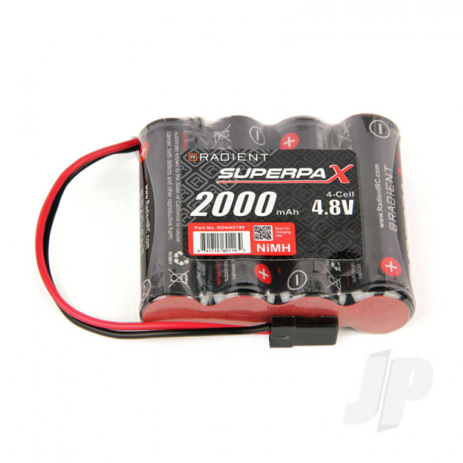 Radient NiMH Battery 4.8V 2000mAh AA SBS-Flat Rx Pack