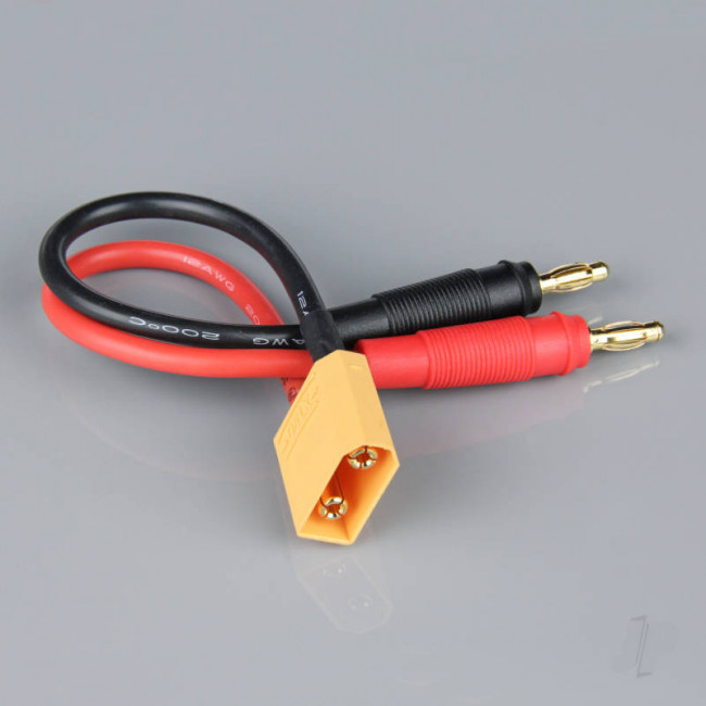 Radient Charge Lead, 4mm Bullet to XT90 Male, 12AWG, 150mm (ESC End) 