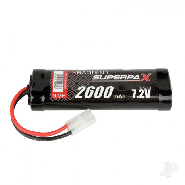 Radient NiMH Battery 7.2V 2600mAh SC Stick, Tamiya 