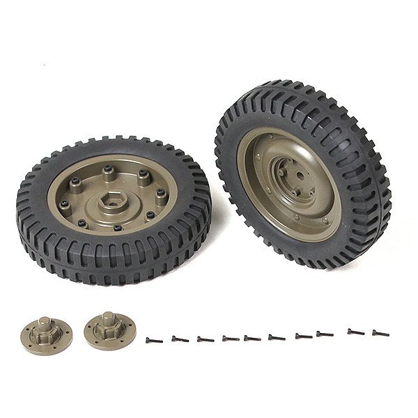 Roc Hobby 1:6 1941 Mb Scaler Front Wheels Assembly (1 Pair)