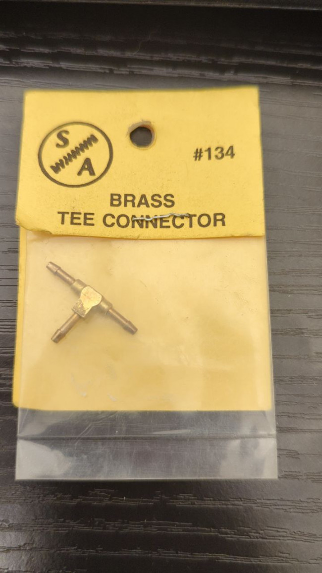 Spring Air Products #134 Brass Tee T Connector for RC Retracts