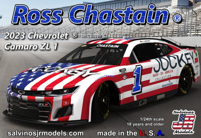 1:24 NASCAR Plastic Car Kit - Ross Chastain - 2023 Chevy Camaro - Jockey