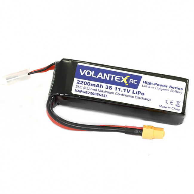 Volantex 2200mAh 3S 11.1V LiPo RC Boat (SR65BL) Battery w/XT60 Connector
