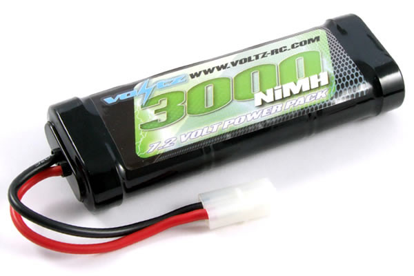 Voltz 3000mAh 7.2v NiMH RC Car Battery Stick Pack w/Tamiya Connector