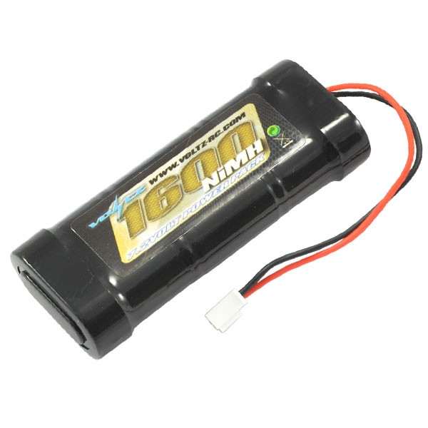 Voltz 1600mAh 7.2v NiMH 6-Cell RC Car Battery Stick Pack w/Micro Connector Plug