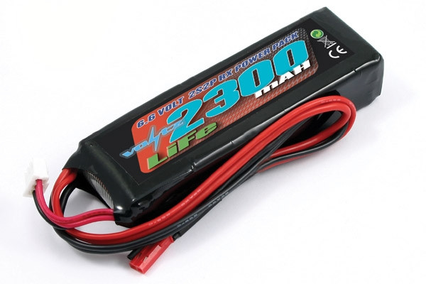 Voltz 2300mAH 2S 6.6V LiFe Rx Receiver Straight Battery Pack for RC Car Plane Boat