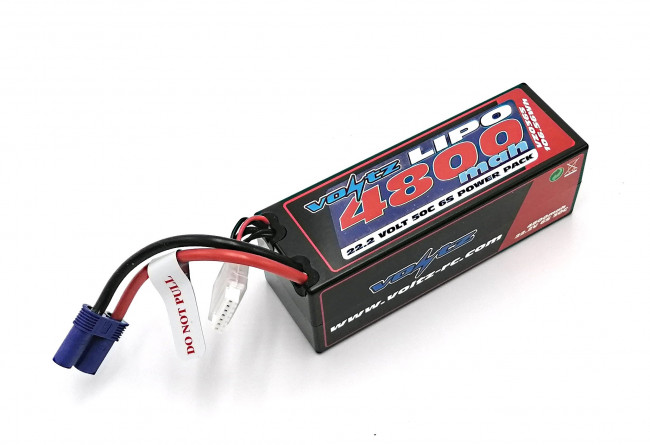 Voltz 4800mAh 6S 22.2V 50C Hard Case LiPo RC Car Battery w/EC5 Connector Plug
