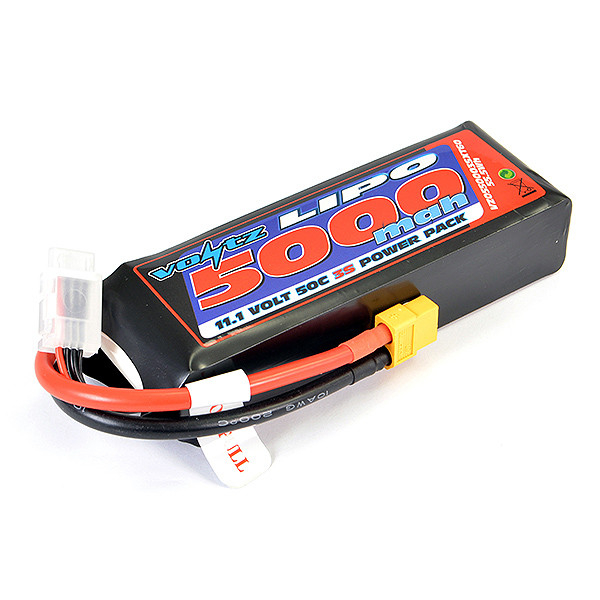 Voltz 5000mAh 3S 11.V 50C LiPo RC Battery w/XT60 Connector Plug