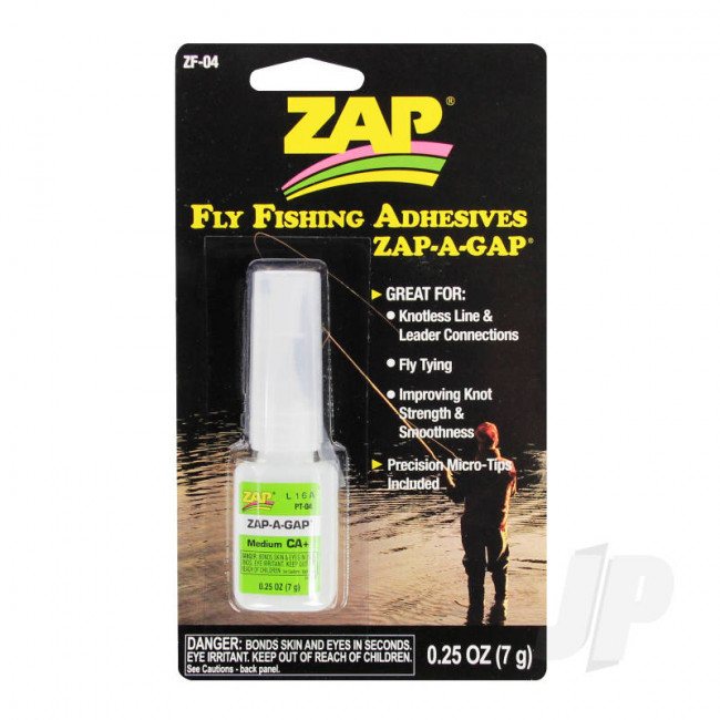 Zap Fly Fishing Adhesives Zap-A-Gap Medium (0.25oz, 7g) Cyano CA Super Glue