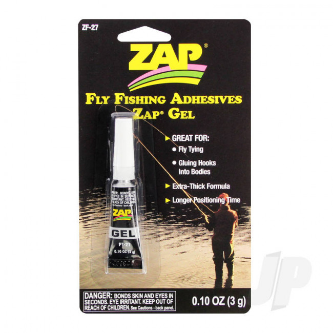 Zap Fly Fishing Adhesives Zap Gel (0.10oz, 3g) CA Cyano Super Glue