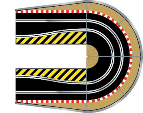 Hairpin Curve 1:32 Scale Accessory by Scalextric Scalextric C8512 Track Extension Pack 3