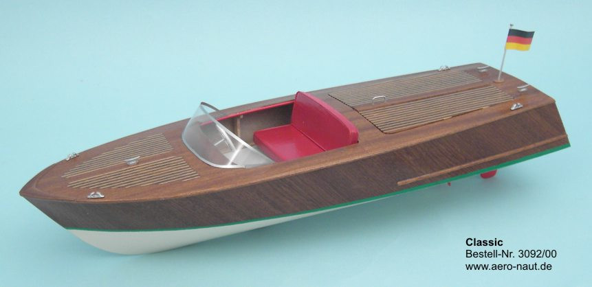 Aero-Naut Classic Sport Radio Control Power Boat Wooden Kit