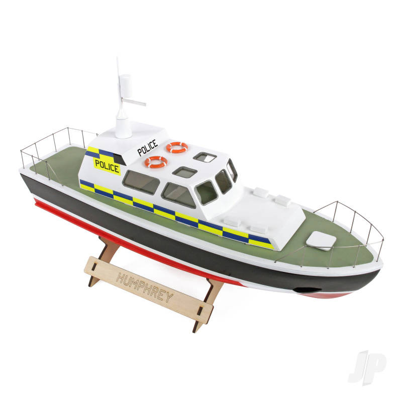 humphrey police launch boat 410mm wood rc model kit