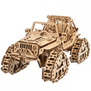 UGears Tracked Off-Road Vehicle Jeep Crawler Mechanical Wood Construction Kit