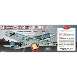 Messerschmitt BF-109 Flying Model Balsa Aircraft Kit 619mm Wingspan from Guillow's