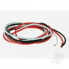 JP 14SWG Silicone Wire (White/Black/Red) 1m for RC Models