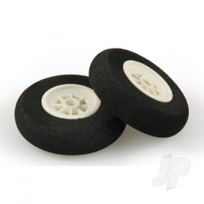 JP 45mm Rounded Sponge Wheel (2) for RC Aircraft