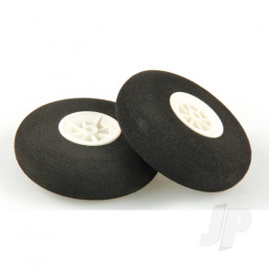 JP 76mm Rounded Sponge Wheel (2) for RC Aircraft