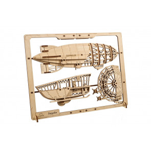 UGears Zeppelin Airship 2.5D Puzzle Picture Mechanical Wood Construction Kit