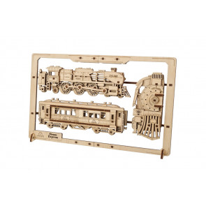 UGears Steam Express 2.5D Puzzle Picture Mechanical Wood Construction Kit