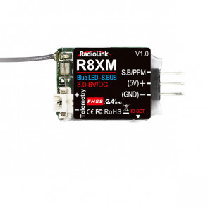 RadioLink R8XM 8 Channel Receiver w/Telemetry (for T8S, T8SB)