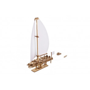 UGears Ocean Beauty Yacht Sail Boat Mechanical Wood Construction Kit