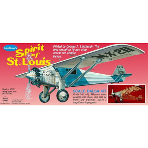 Spirit of St. Louis Large Model 1:16 Guillow's Balsa Aircraft Kit 876mm Wingspan