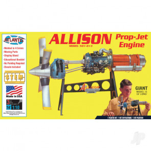 Atlantis Models 1:10 Allison Prop Jet 501-D13 Engine Plastic Model Kit