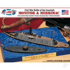 Atlantis Models Monitor & Merrimack American Civil War Plastic Model Ship Kit