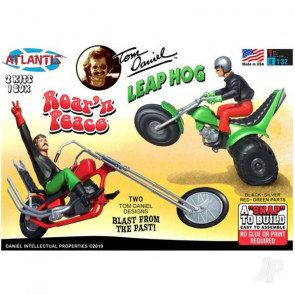 Atlantis Models 1:32 Roar'n Peace Motorcycle & Leap Hog Trike Plastic Bike Kits